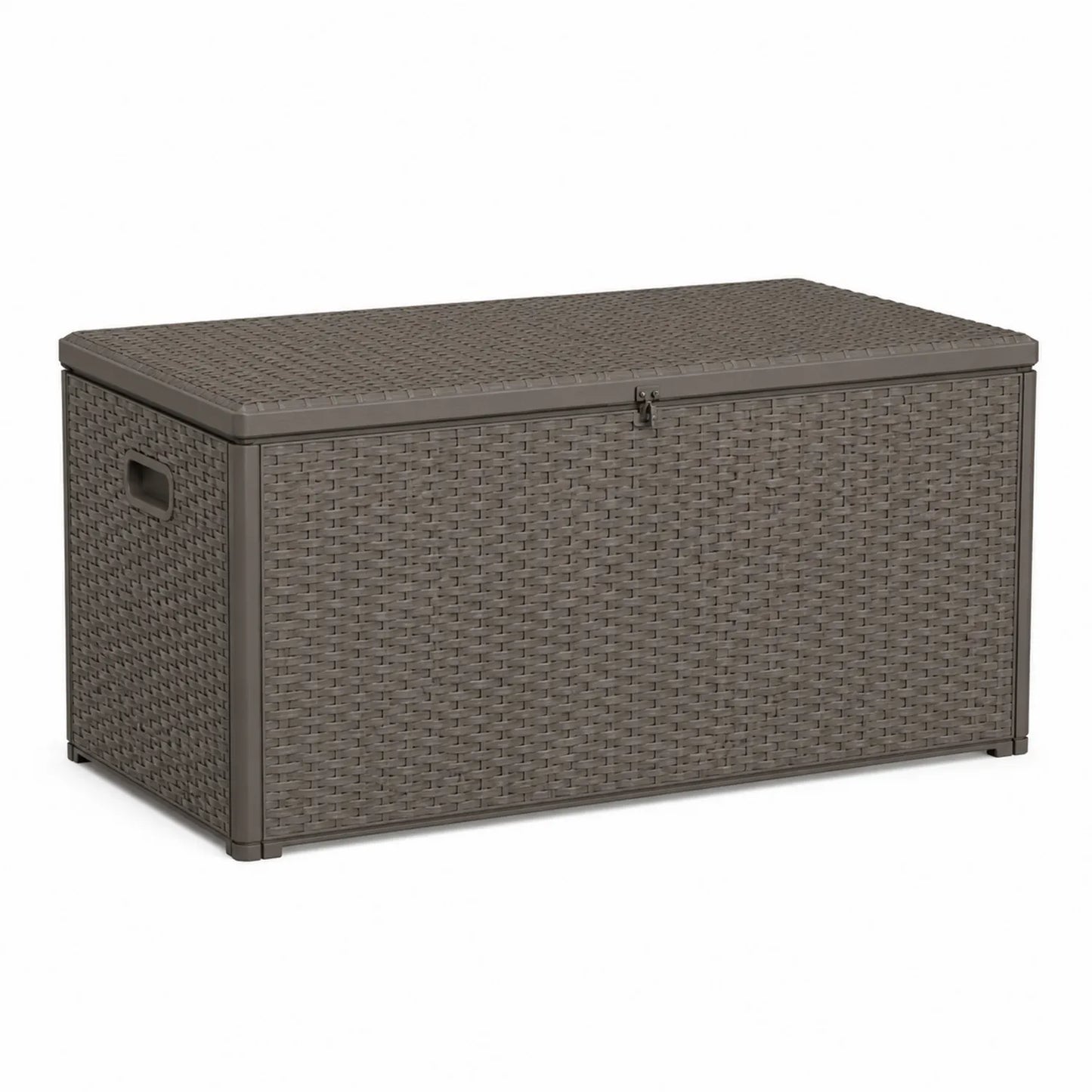 Kunststoff Rattan Aufbewahrungstruhe Braun 120x50x60cm