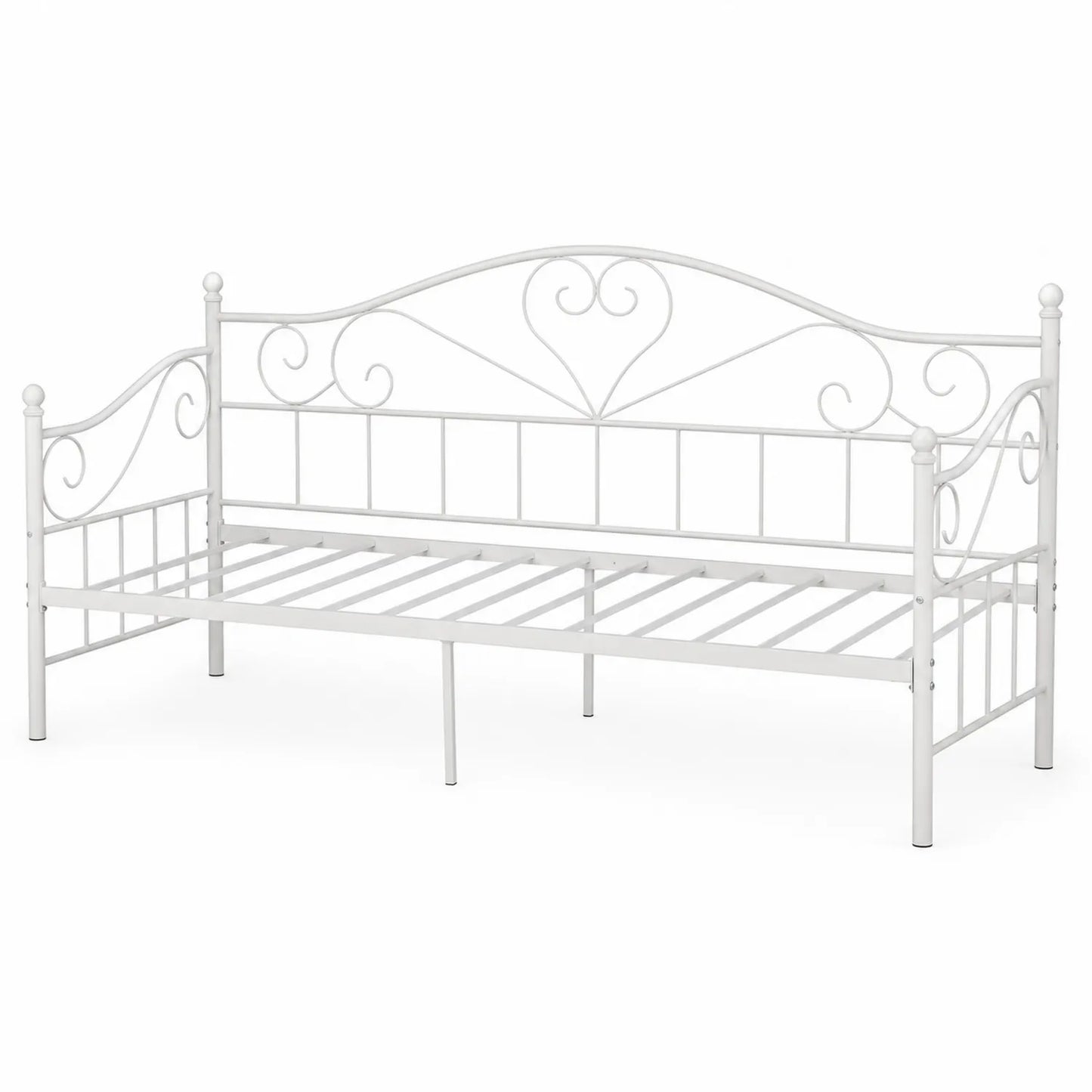 Metallbett Tagesbett Stahl Weiß 200x90 cm