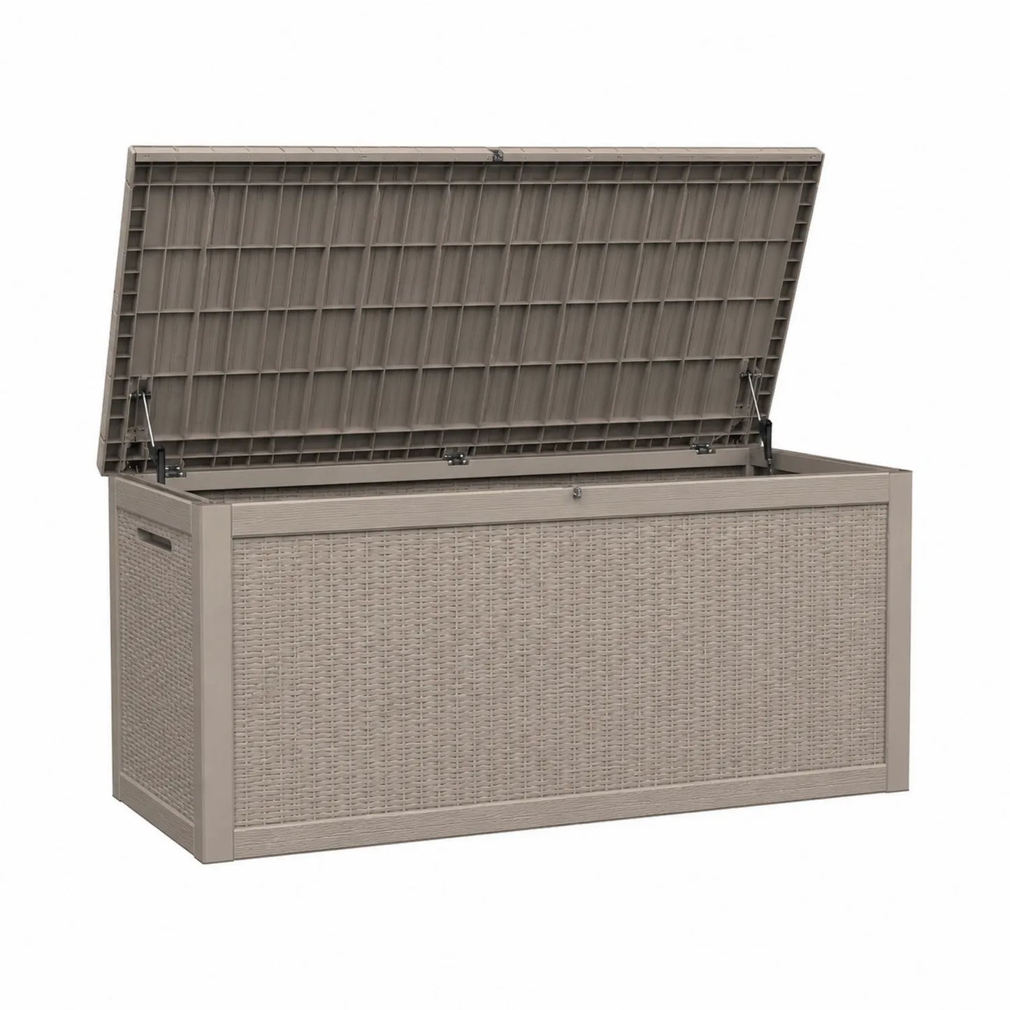 Kunststoff Garten Aufbewahrungsbox Rattan-Optik Beige