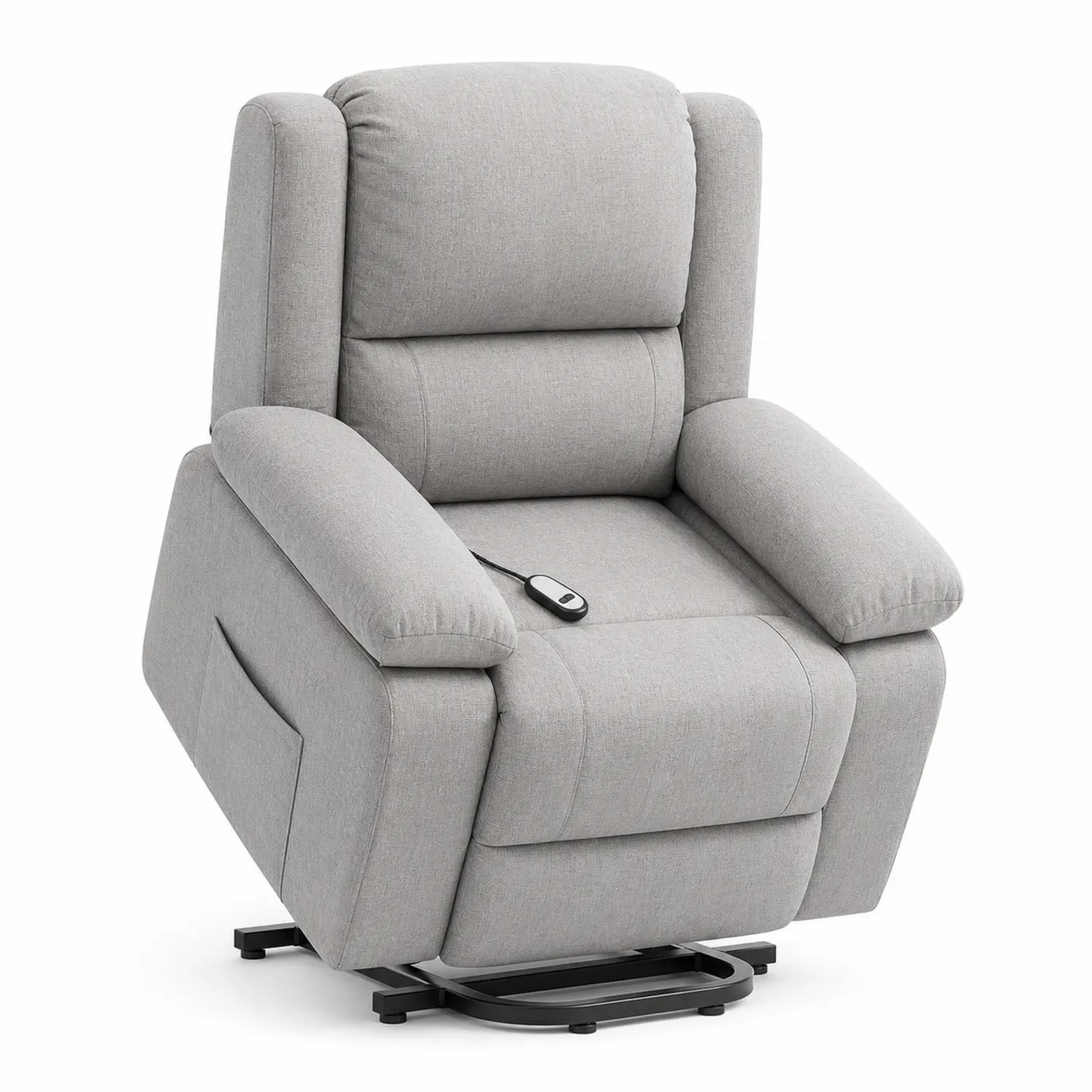 Elektrischer Relaxsessel Hellgrau Polyester