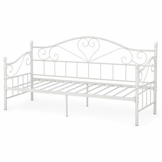 Metallbett Tagesbett Stahl Weiß 200x90 cm