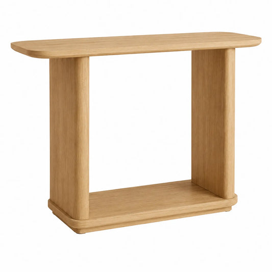 Konsolentisch aus Eichenholz Beige 120x40x75cm